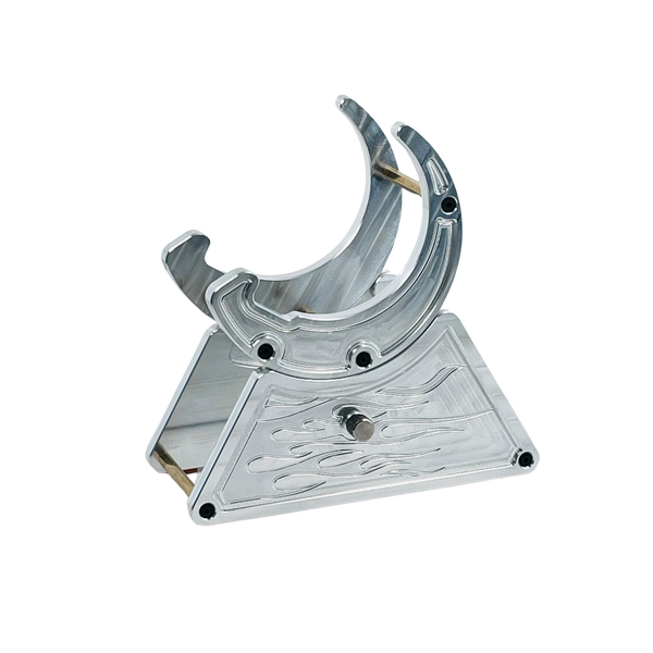 CNC Metal Phone Stand | Hot Rod Flames Design | Car Enthusiast Gift | Made in USA