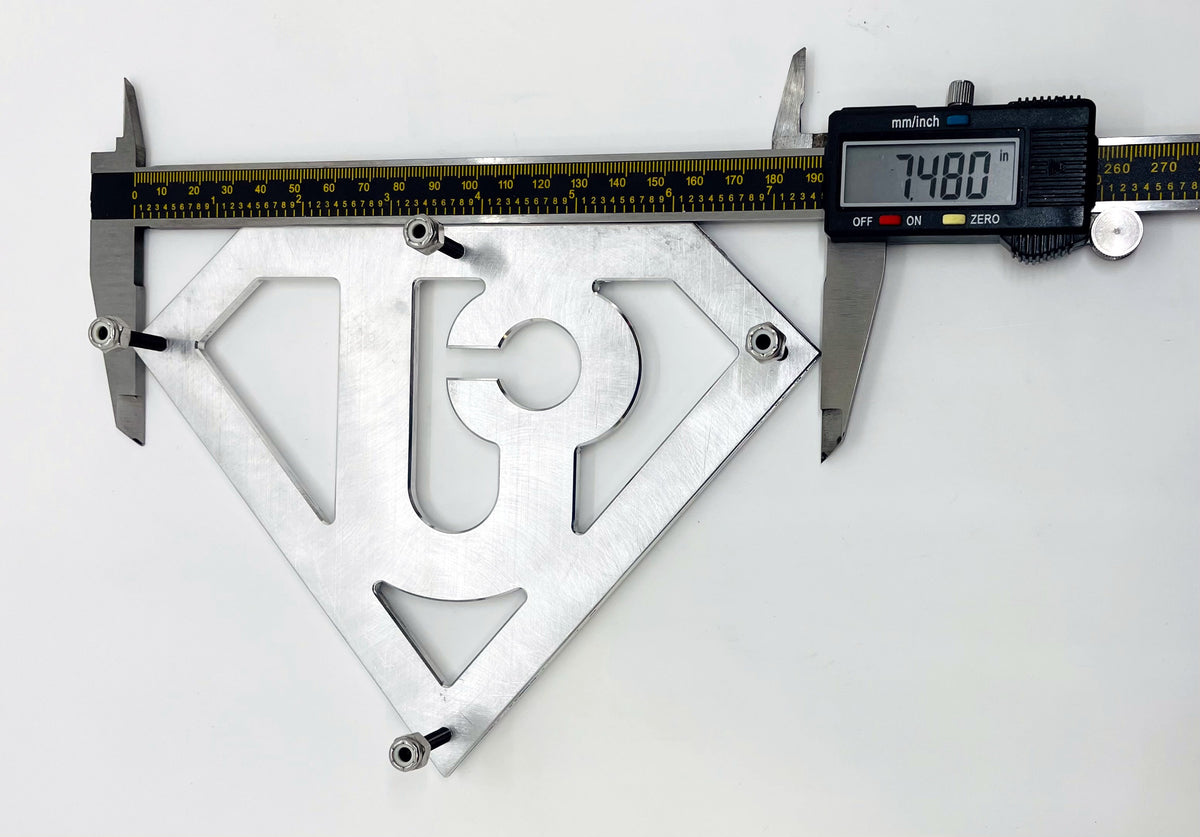 Metallauto-Emblem passt Jeep Billet CNC 6061 Aluminium 7.5'x 5,5' Poliert USA