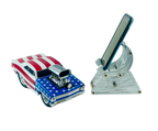 CNC Metal Phone Stand | Hot Rod Flames Design | Car Enthusiast Gift | Made in USA