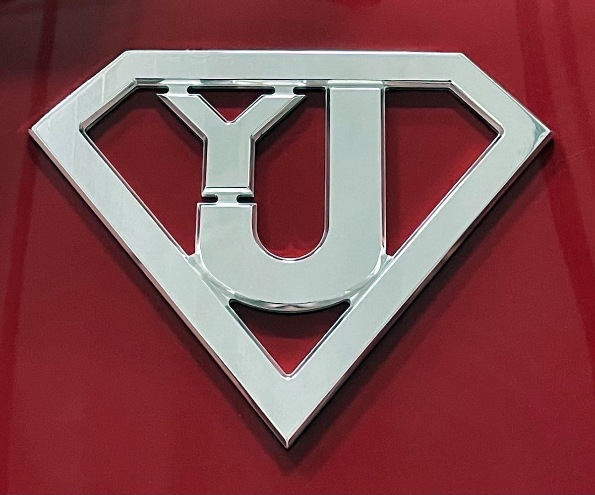 Metallauto-Emblem passt Jeep Billet CNC 6061 Aluminium 7.5'x 5,5' Poliert USA