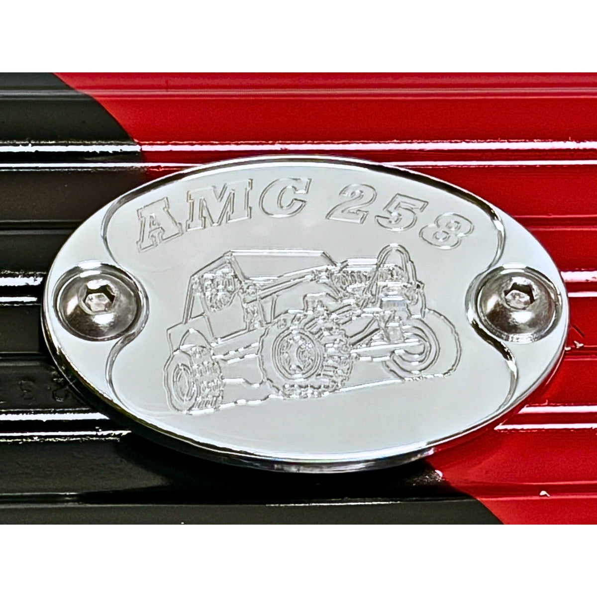 Mad4Metal Jeep 258 Billet Aluminium Abzeichen Ventilabdeckung Motor USA
