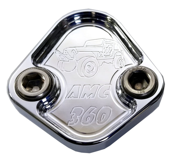 Kraftstoffpumpe Block Off Platte passt Jeep AMC 360 CJ5 CJ7 Motoren Billet 6061 CNC USA