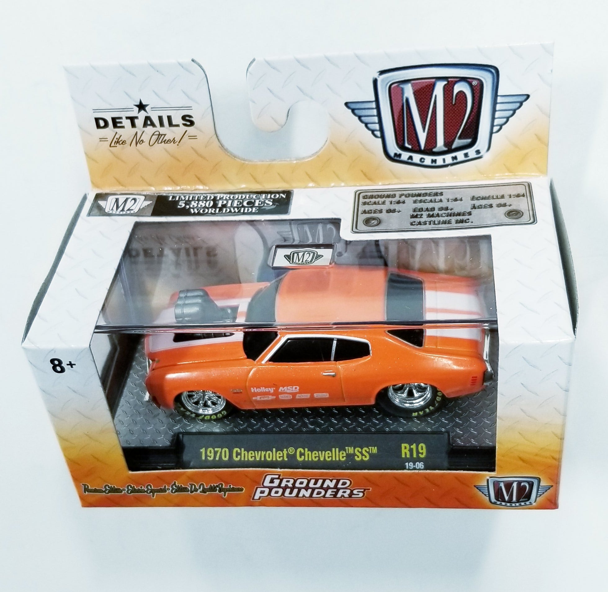 M2 Maschinen 1 64 Gegossene Autos 1970 Chevy Chevelle SS Boden Pounders R19
