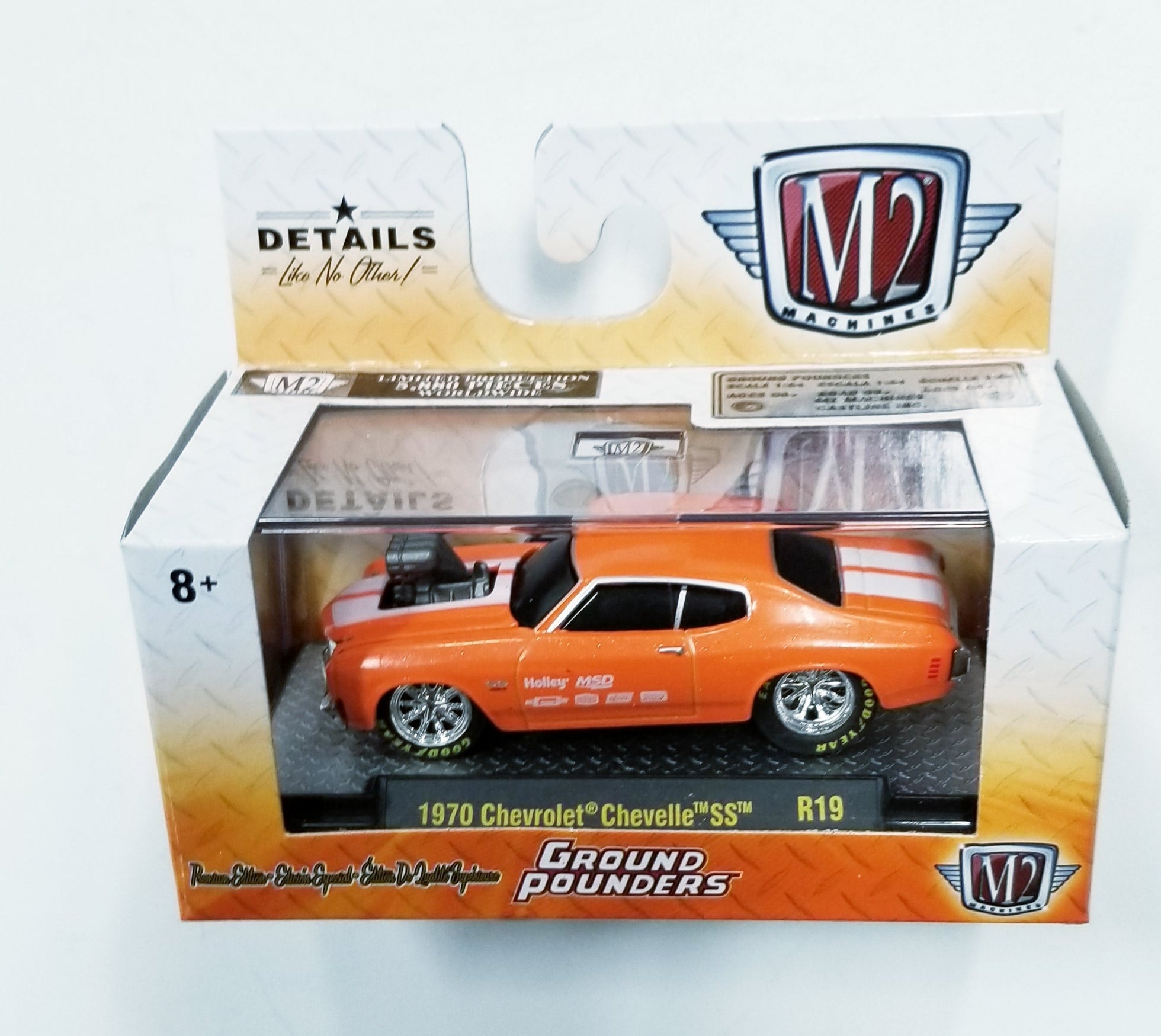 M2 Maschinen 1 64 Gegossene Autos 1970 Chevy Chevelle SS Boden Pounders R19