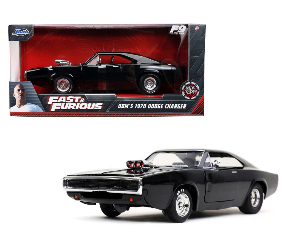 Jada Toys Fast & Furious Doms 1970 Dodge Charger R / T F9 Die Cast Item 31942 1:24