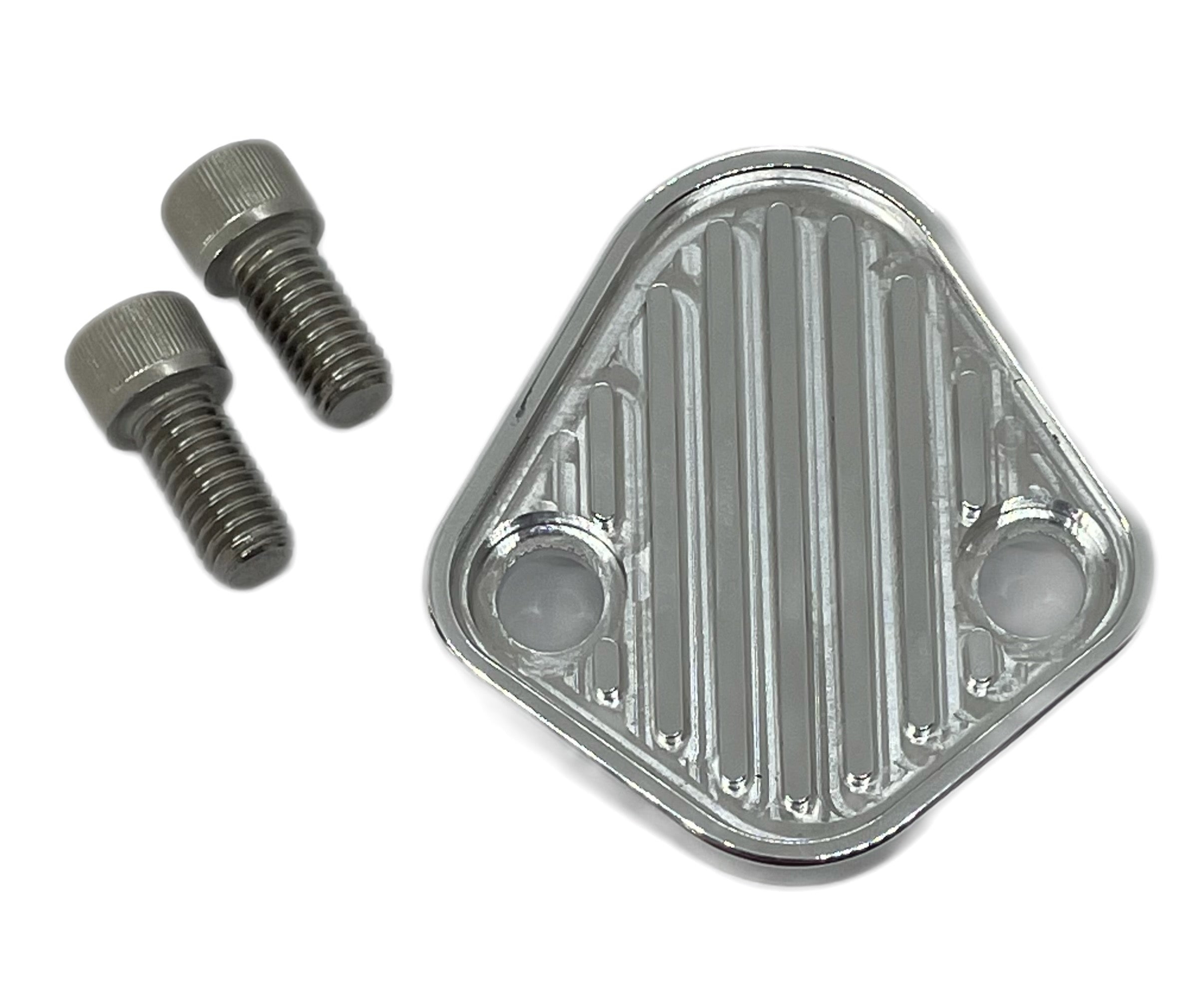 Multi-Brand-Finned-Brennstoffpumpe Block Off Platten Chevy Ford Mopar AMC 3/8-16 CNC USA