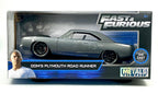 Jada Toys Fast & Furious Doms Plymouth Road Runner Gunmetal Gray #30745 1:24