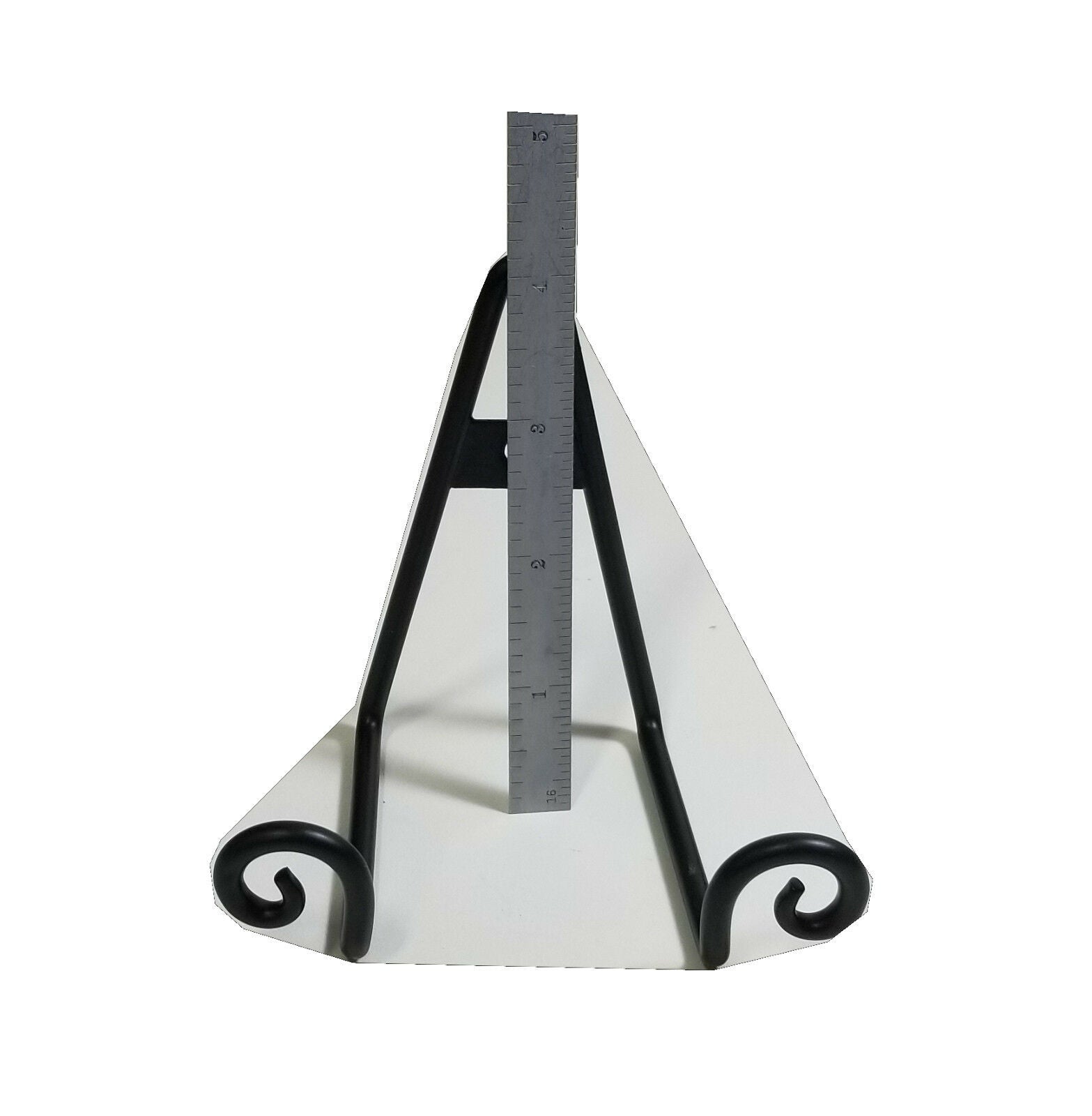 Wire Coaster Holder, Black, 2 Post Heavy Wire Scroll für 4' Round Coasters