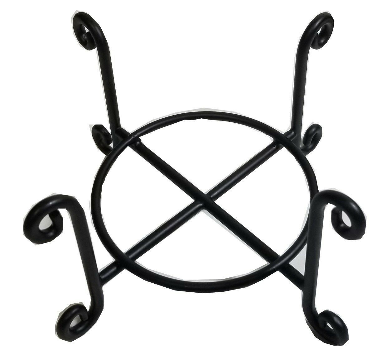 Wire Coaster Holder, Black, 4 Post Heavy Wire Scroll für 4' Round Coasters