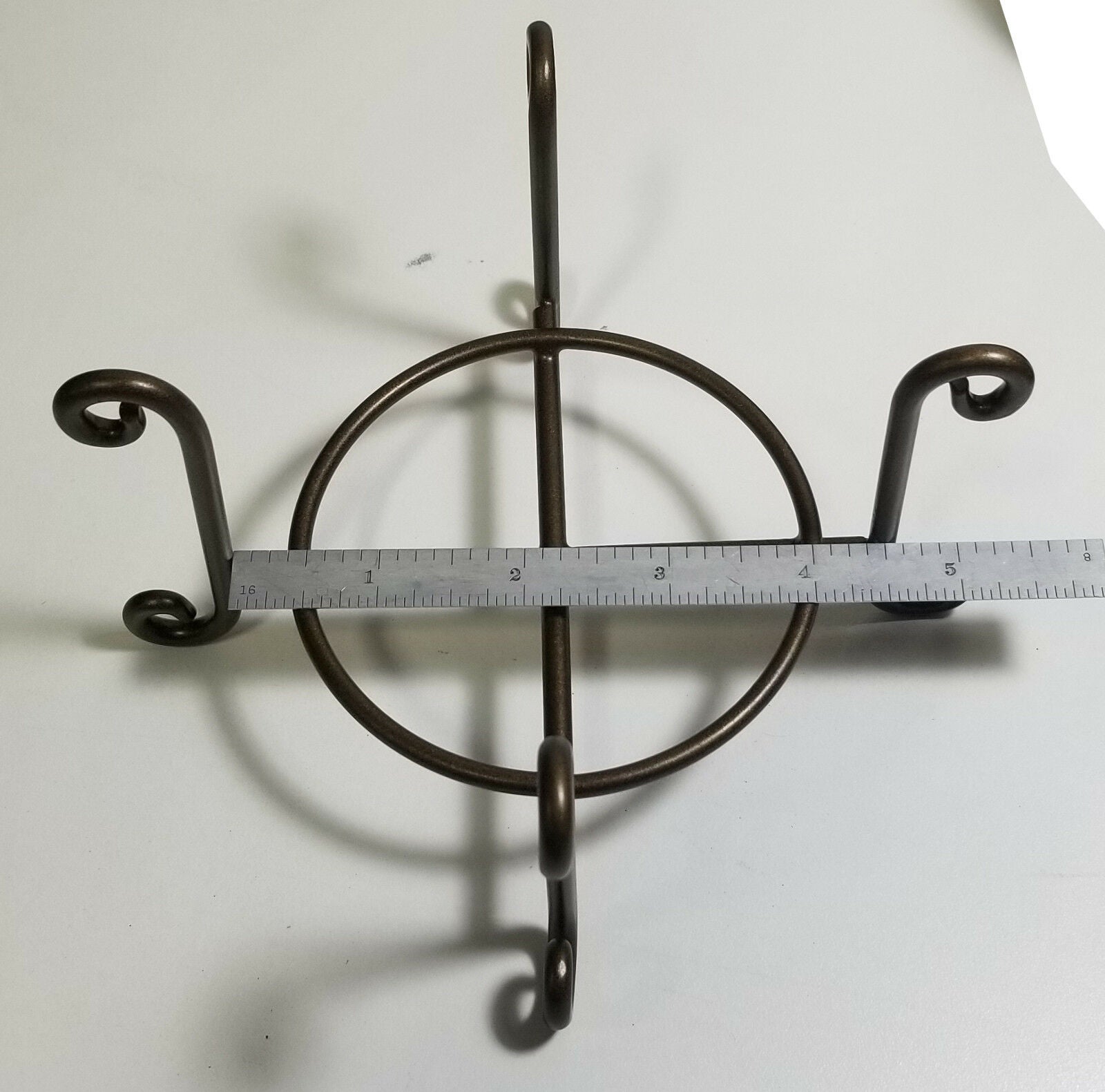 Wire Coaster Holder, Bronze, 4 Post Heavy Wire Scroll für 4' Round Coasters