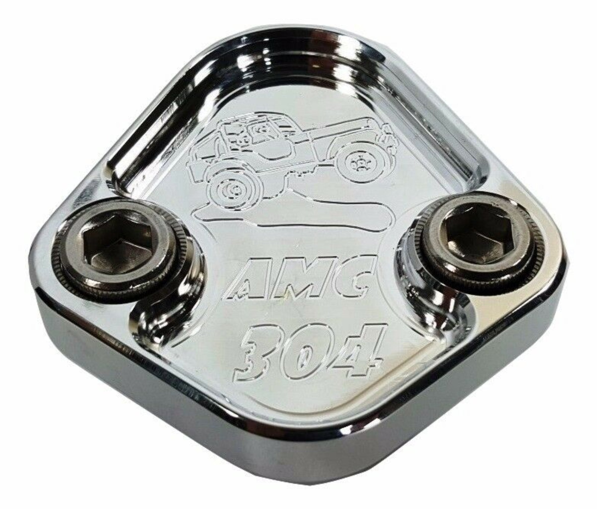 Kraftstoffpumpe Block Off Platte passt AMC Jeep 304 Motoren Billet 6061 CNC USA