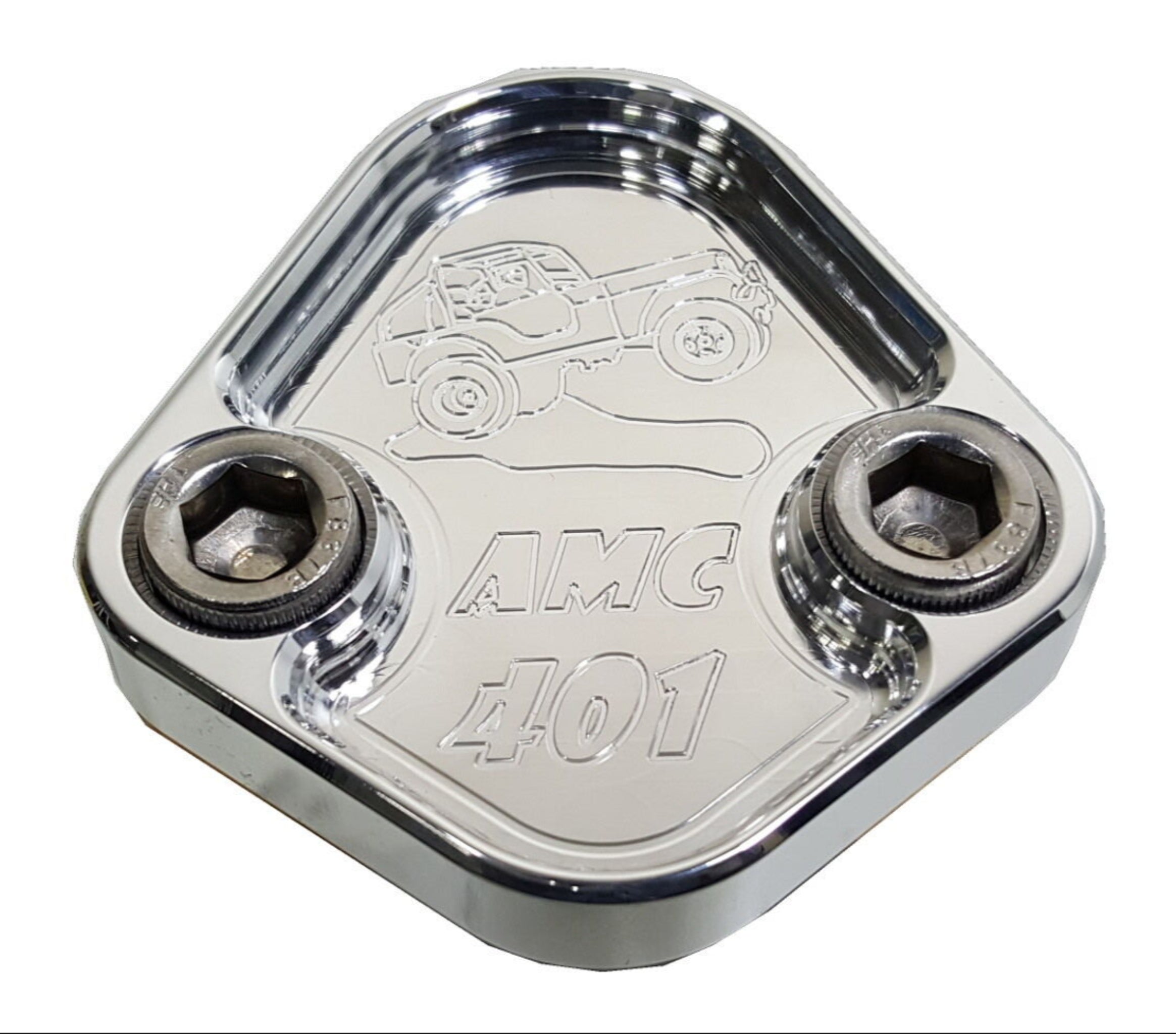 Kraftstoffpumpe Block Off Platte passt Jeep AMC 401 Motoren Billet Aluminium 6061 CNC USA