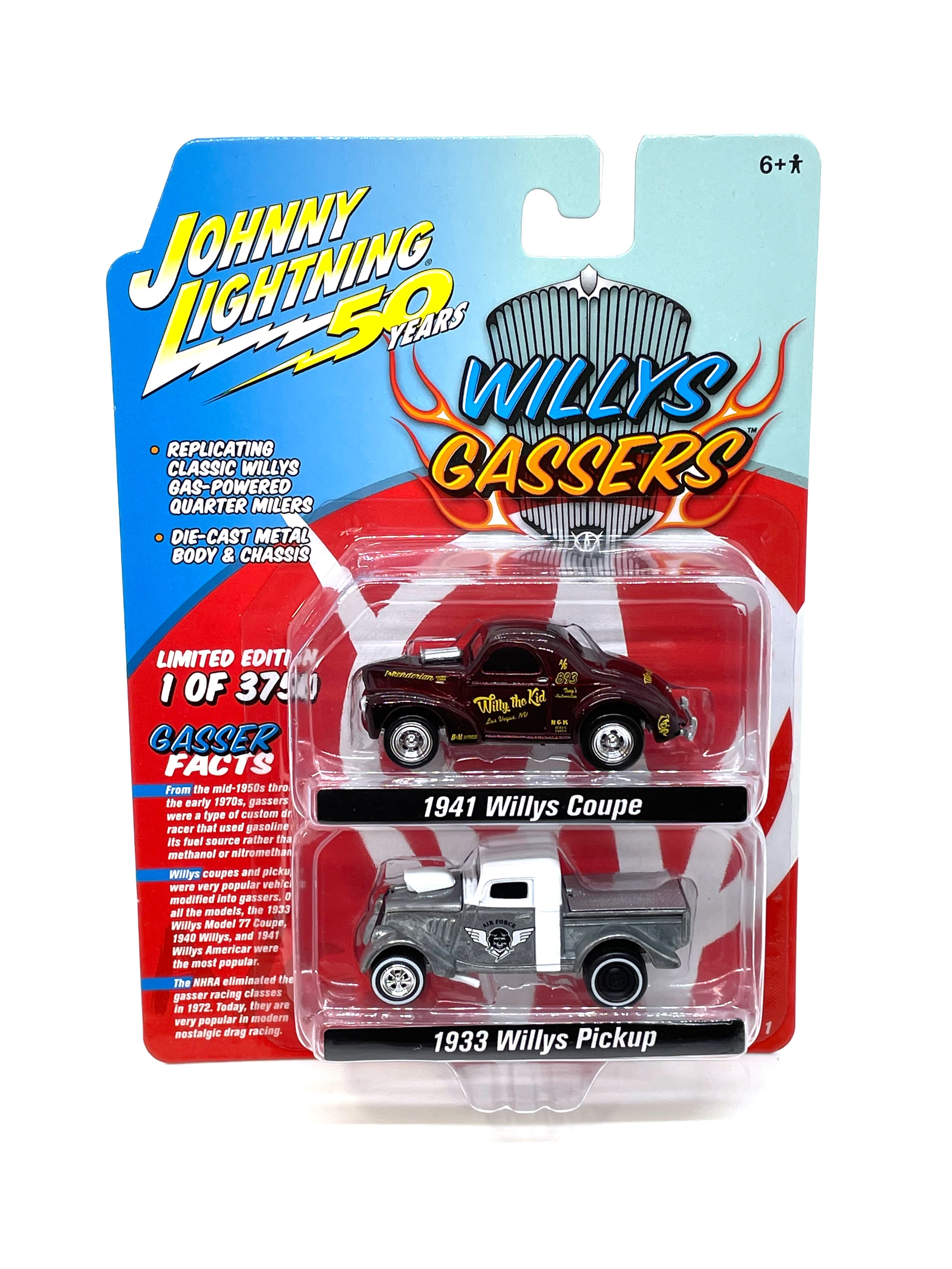 Johnny Lightning Willys Gassers 50 Jahre 2-Pack 41 Coupé & 33 Pickup Scale 1 64