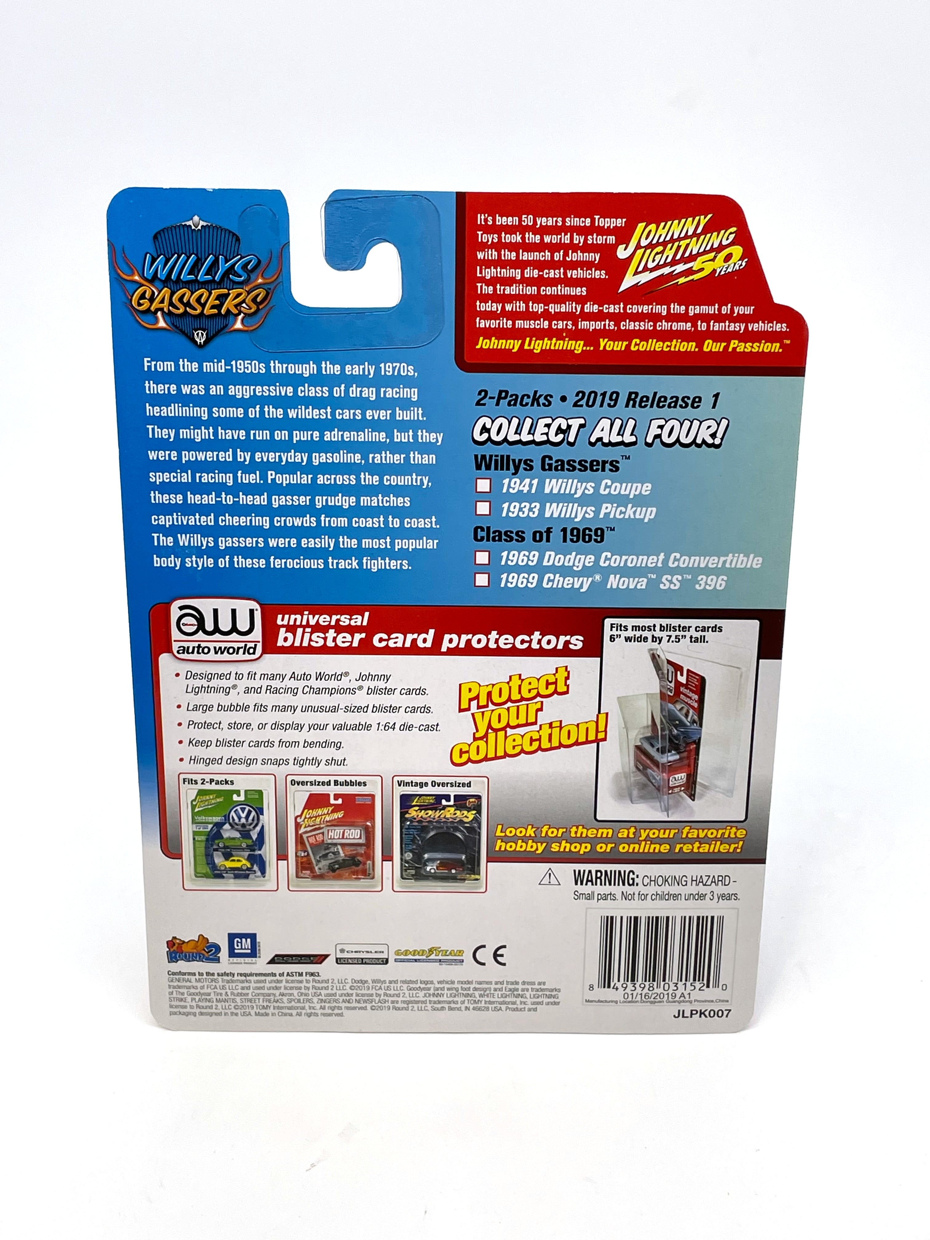 Johnny Lightning Willys Gassers 50 Jahre 2-Pack 41 Coupé & 33 Pickup Scale 1 64
