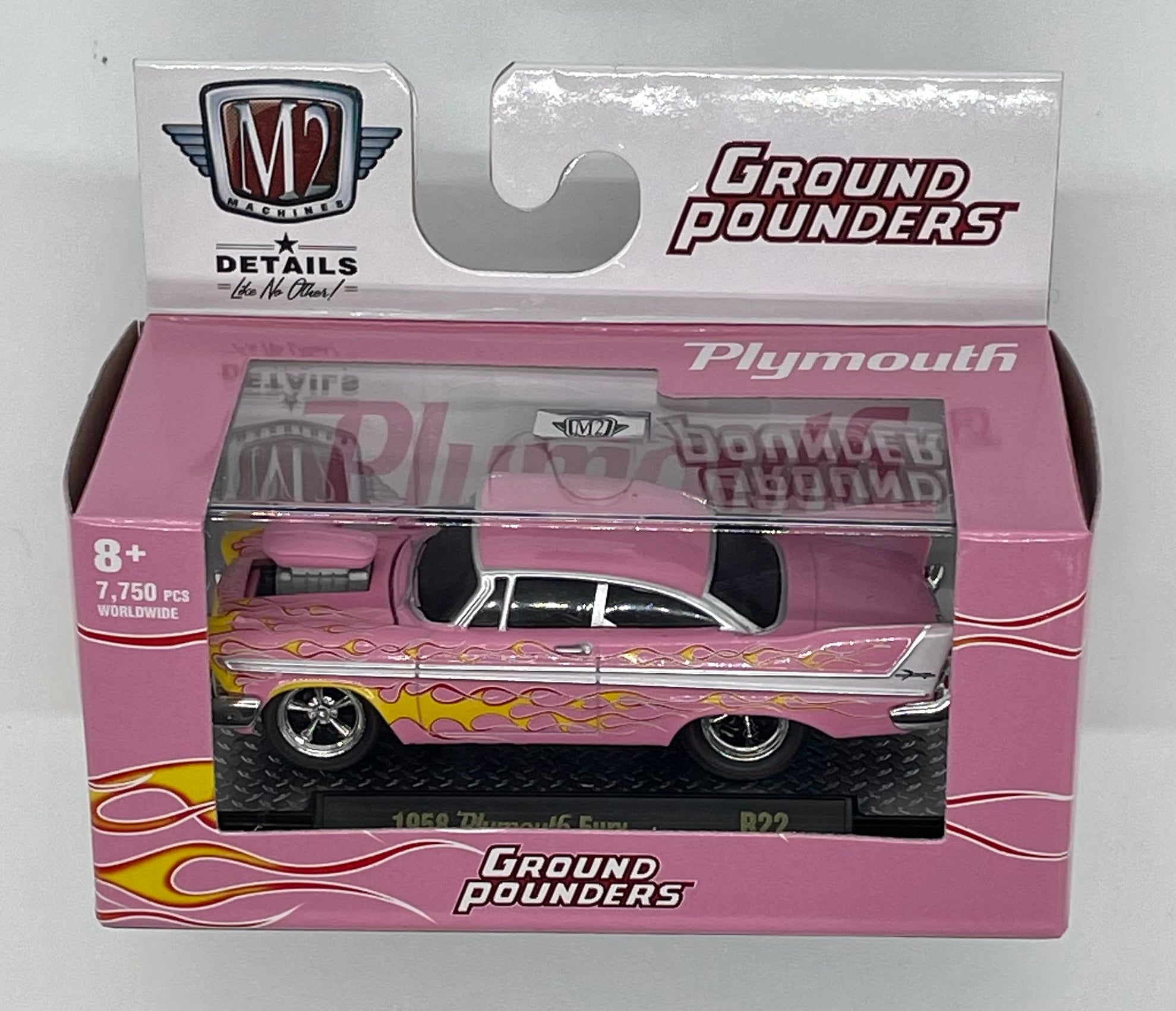 M2 Machines 1 64 Druckgussautos 1958 Plymouth Fury Ground Pounders R22