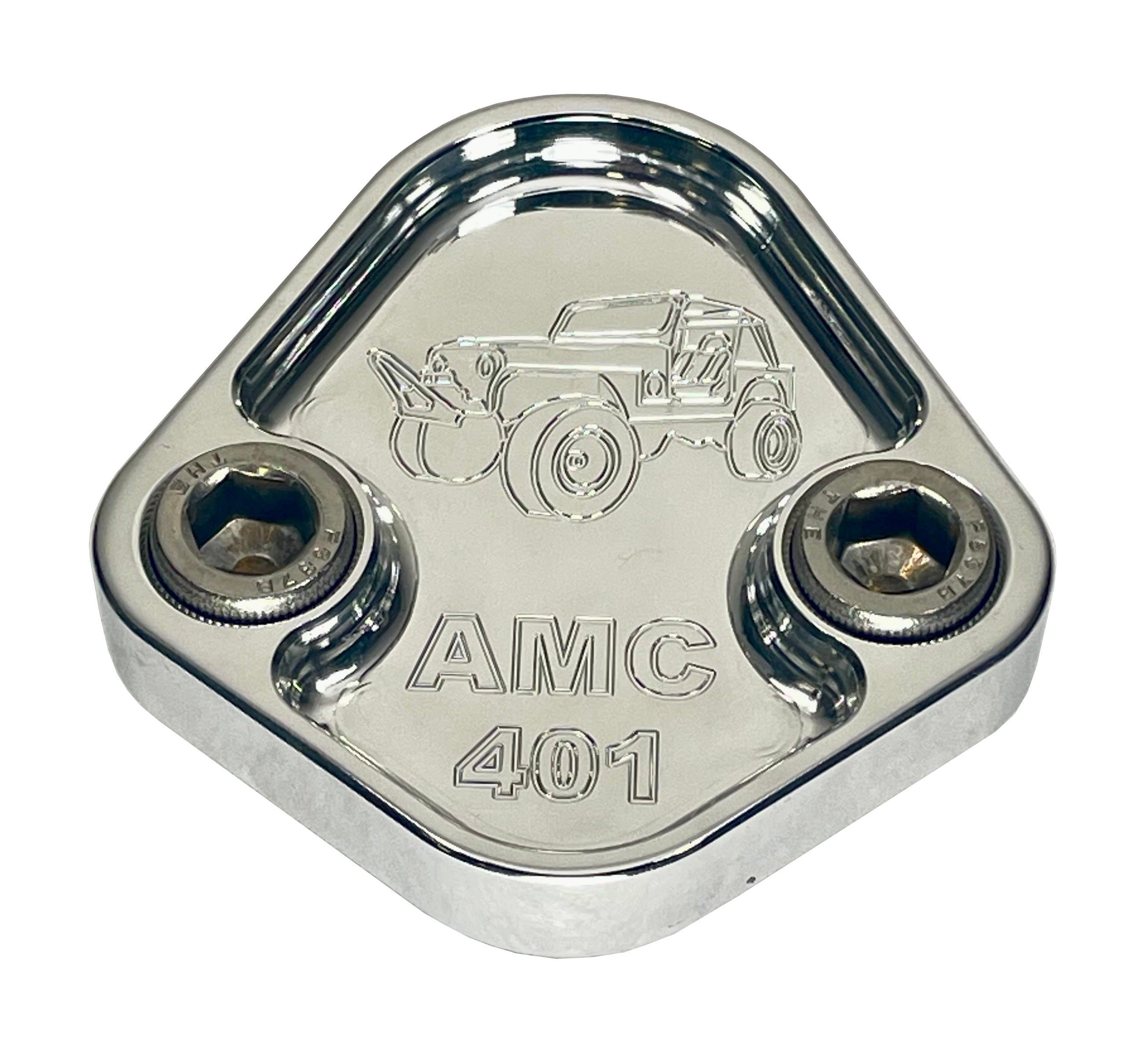 Kraftstoffpumpe Block Off Platte passt Jeep AMC 401 CJ5 CJ7 Motoren Billet 6061 CNC USA