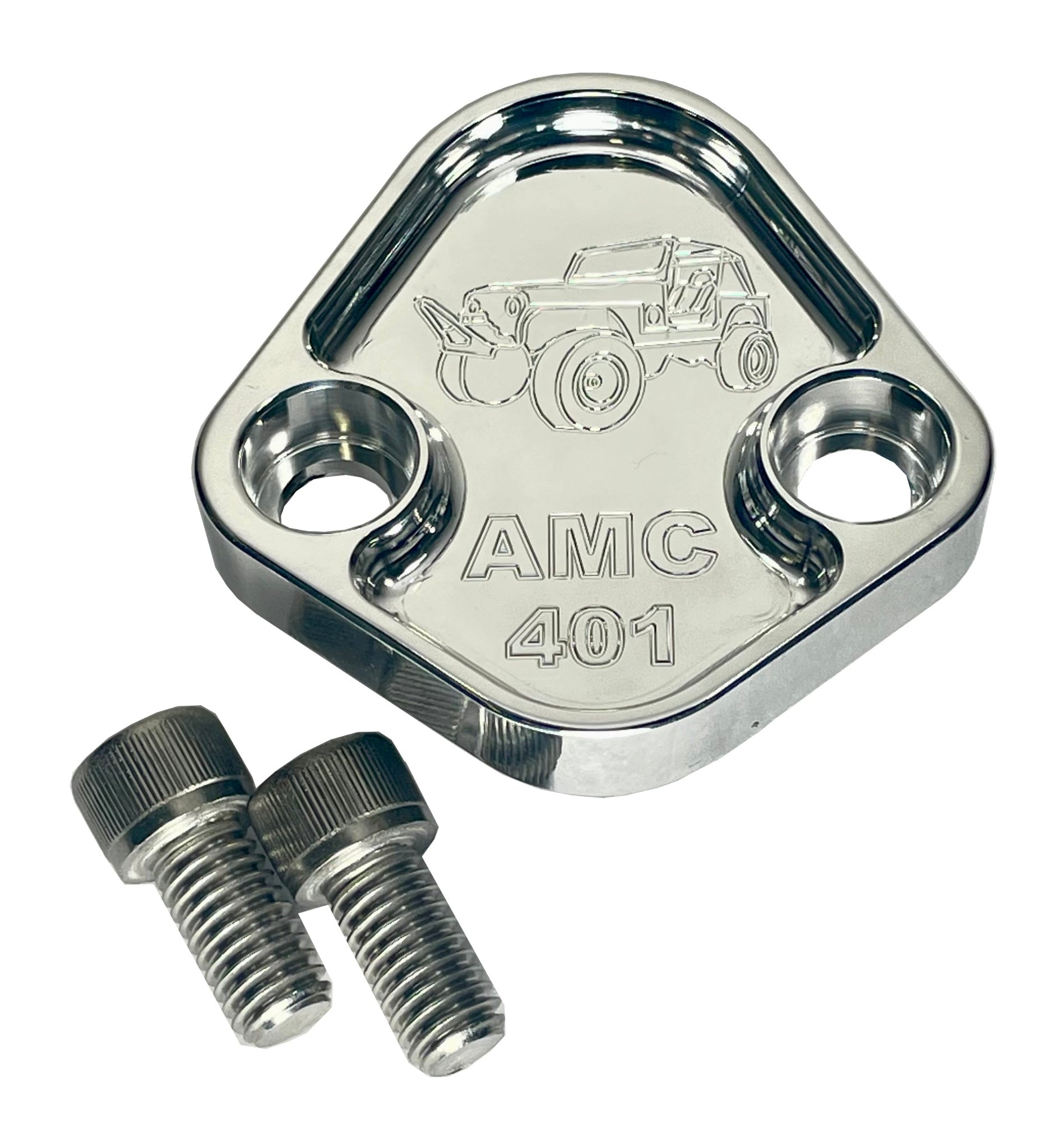 Kraftstoffpumpe Block Off Platte passt Jeep AMC 401 CJ5 CJ7 Motoren Billet 6061 CNC USA