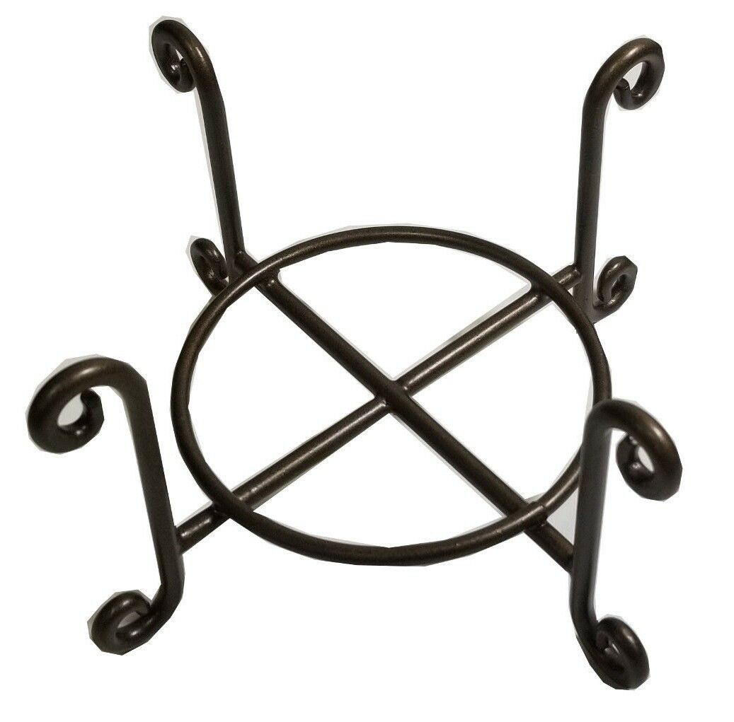 Wire Coaster Holder, Bronze, 4 Post Heavy Wire Scroll für 4' Round Coasters