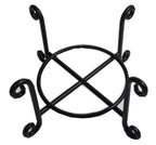 Wire Coaster Holder, Black, 4 Post Heavy Wire Scroll für 4' Round Coasters