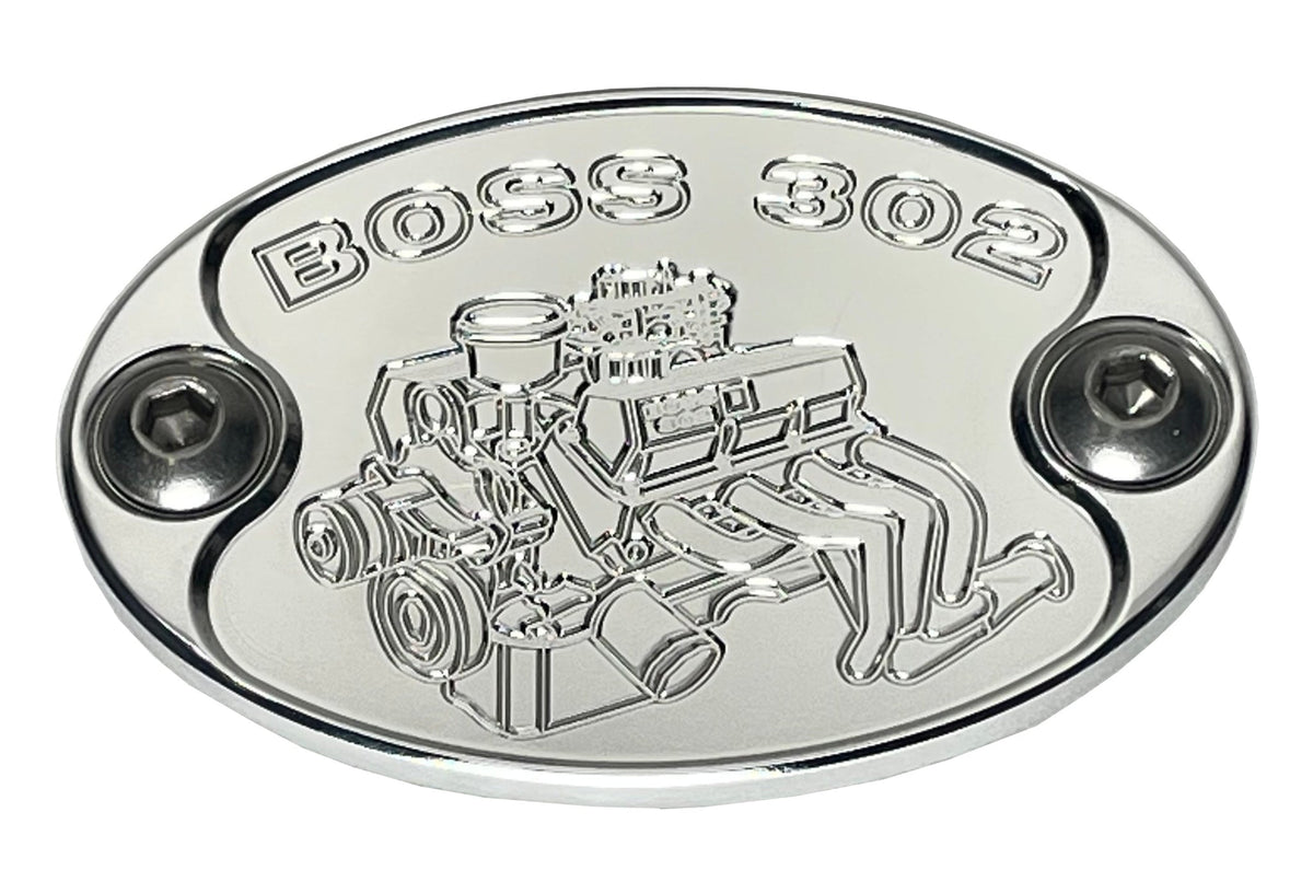 Mad4Metal Ford Boss 302 Billet Aluminium Abzeichen Ventilabdeckung Motor USA