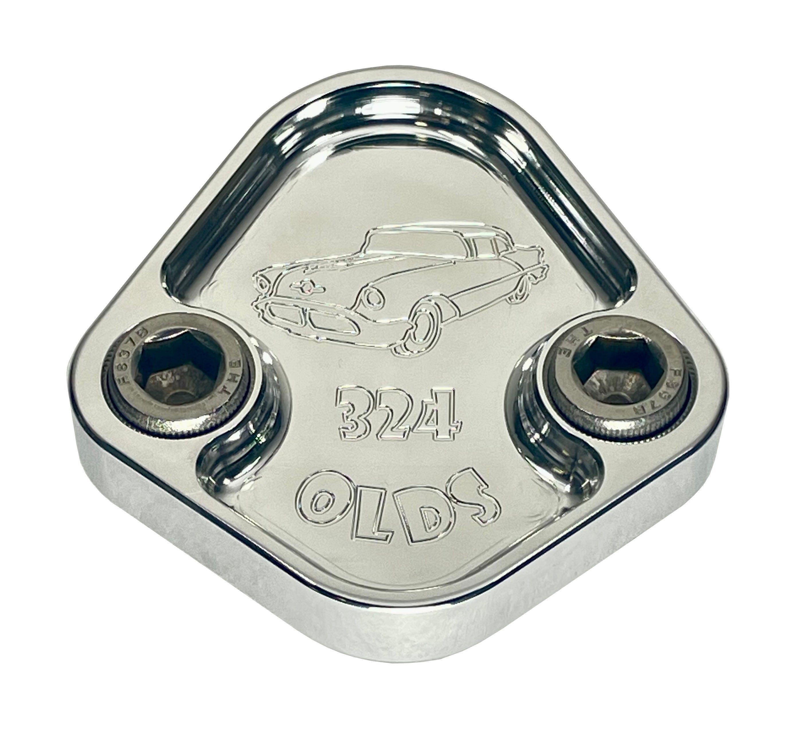 Kraftstoffpumpe Block Off Platte passt Oldsmobile 324 Motoren Billet Aluminium 6061 CNC USA
