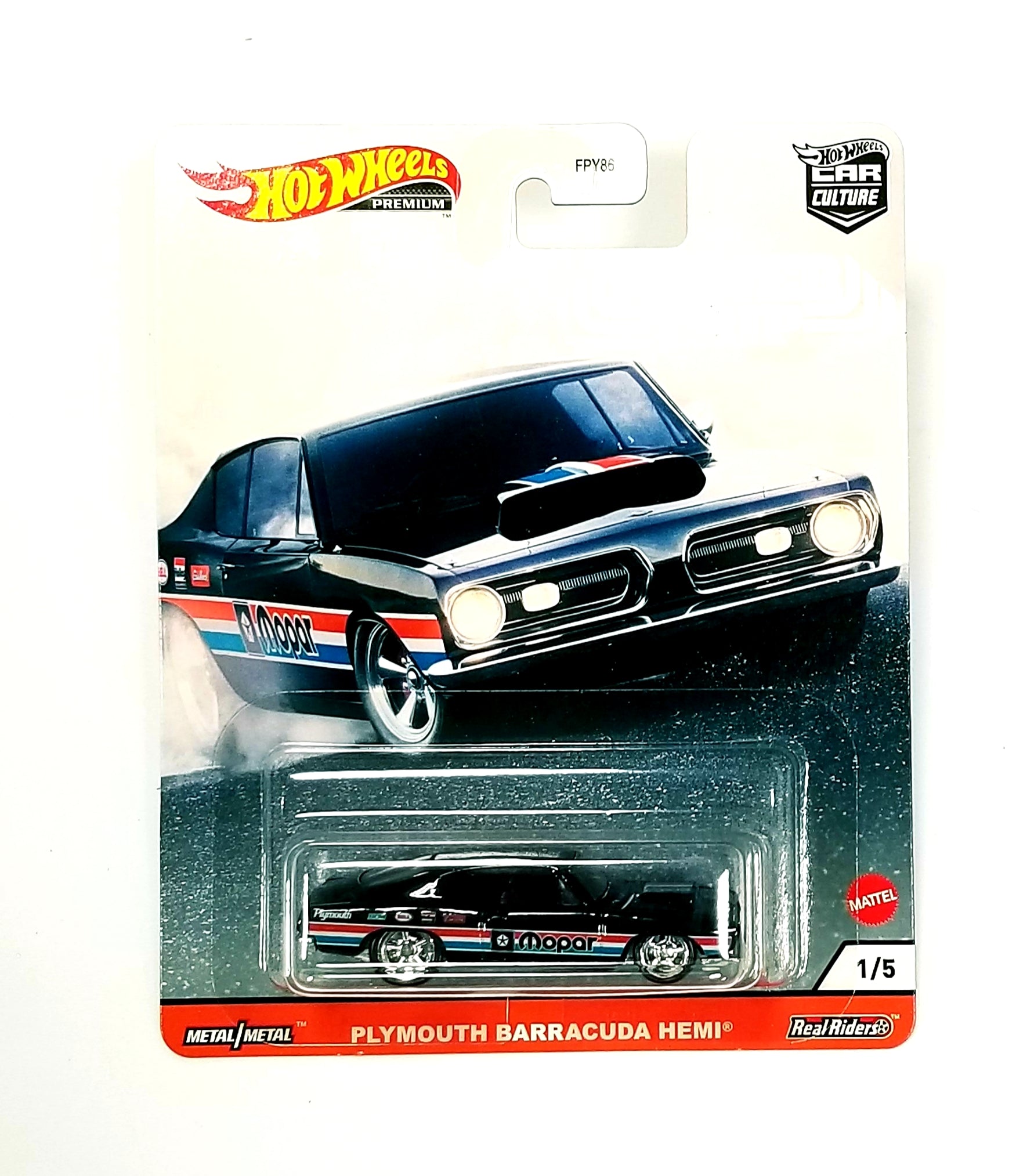 1968 Plymouth Barracuda HEMI Hot Wheels Premium Car Culture 1/5 Schwarz 1:64