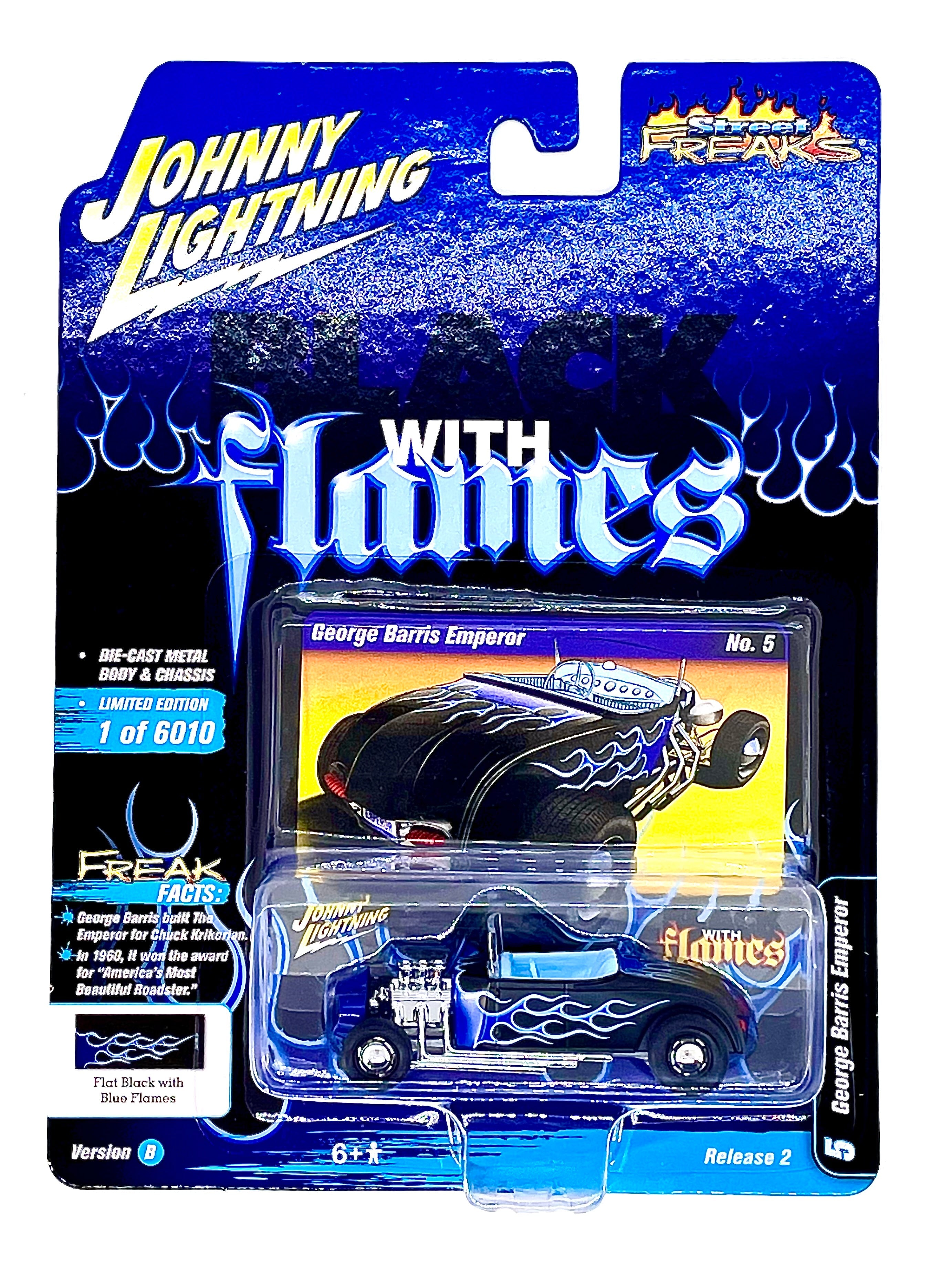 Johnny Lightning George Barris Emporer Nr. 5 Street Freaks Flat Black R2 Die Cast Car 1:64