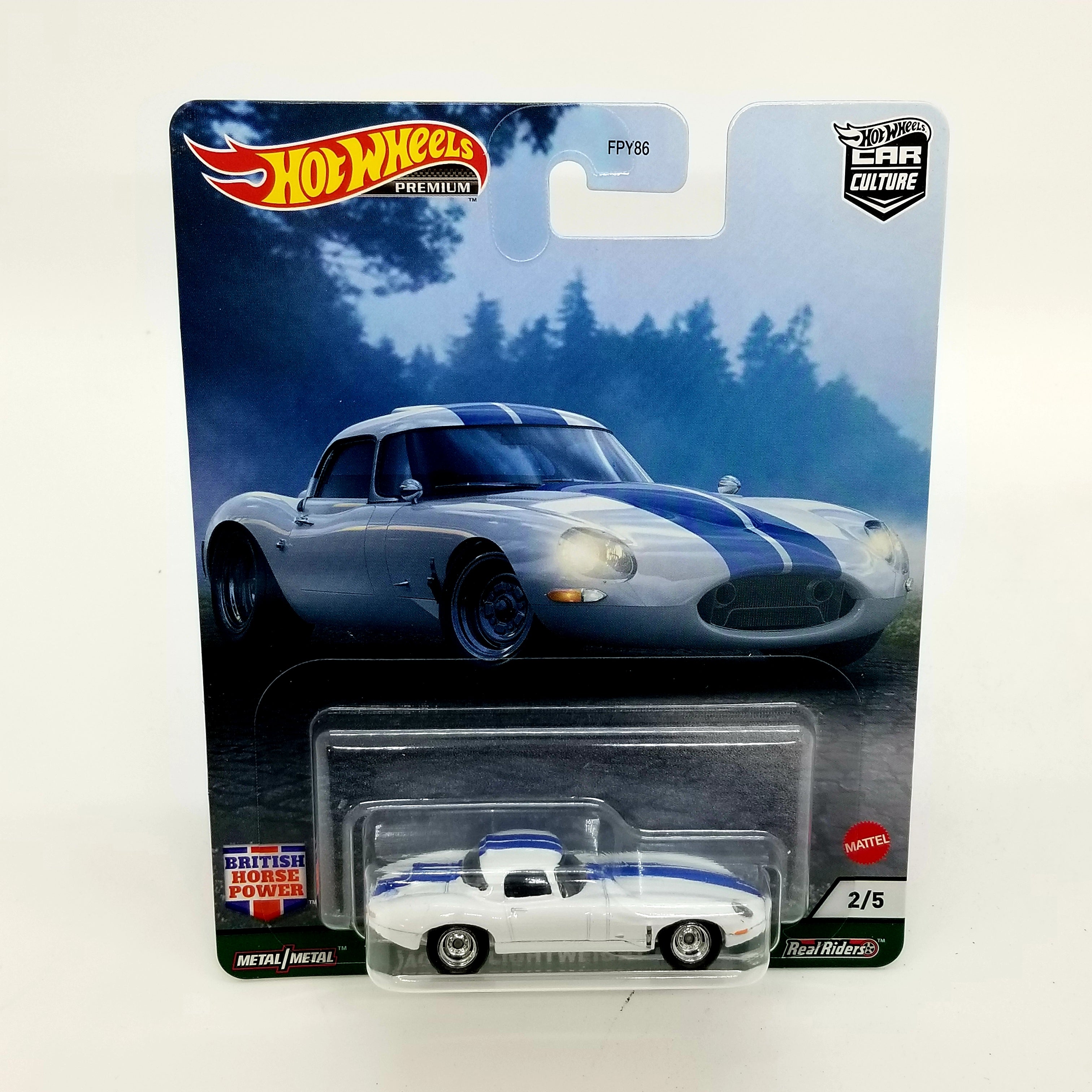 2020 Jaguar Leichtgewicht E-Type Hot Wheels Premium 2/5 White Die Cast Car 1:64