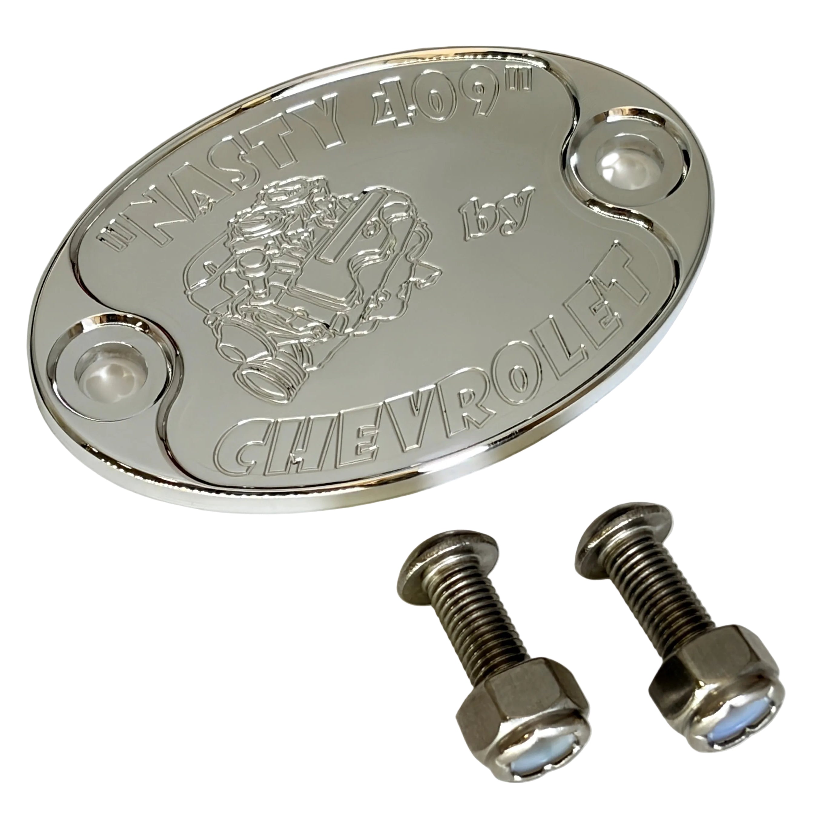 Mad4Metal Nasty 409 von Chevy Billet Aluminium Abzeichen Ventil Abdeckung USA