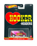 1977 Dodge Van Hooker Headers Hot Wheels Premium Custom Red Rubber Reifen 1:64