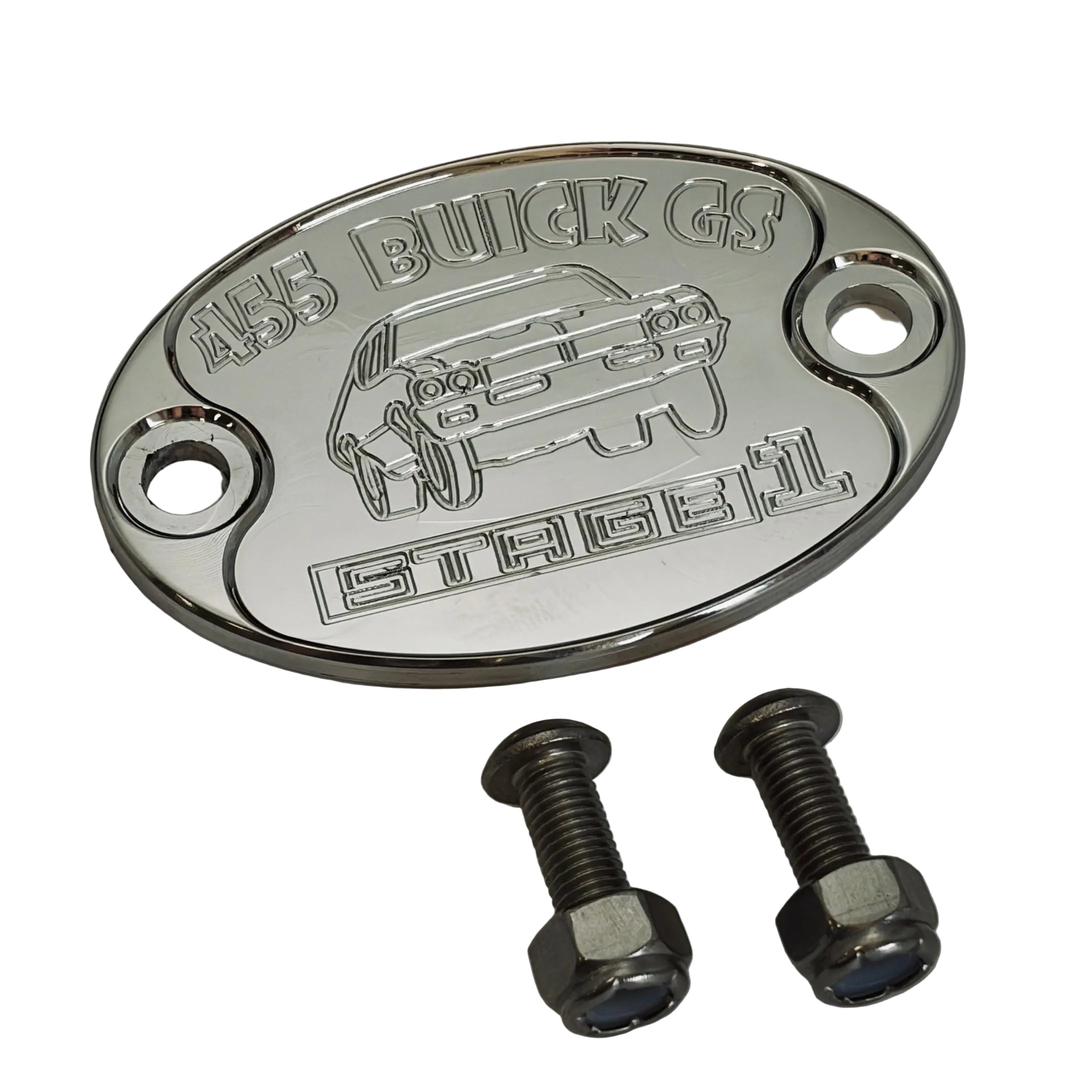 Mad4Metal Buick GS 455 Stufe 1 Billet Aluminium Abzeichen Ventil Abdeckung USA