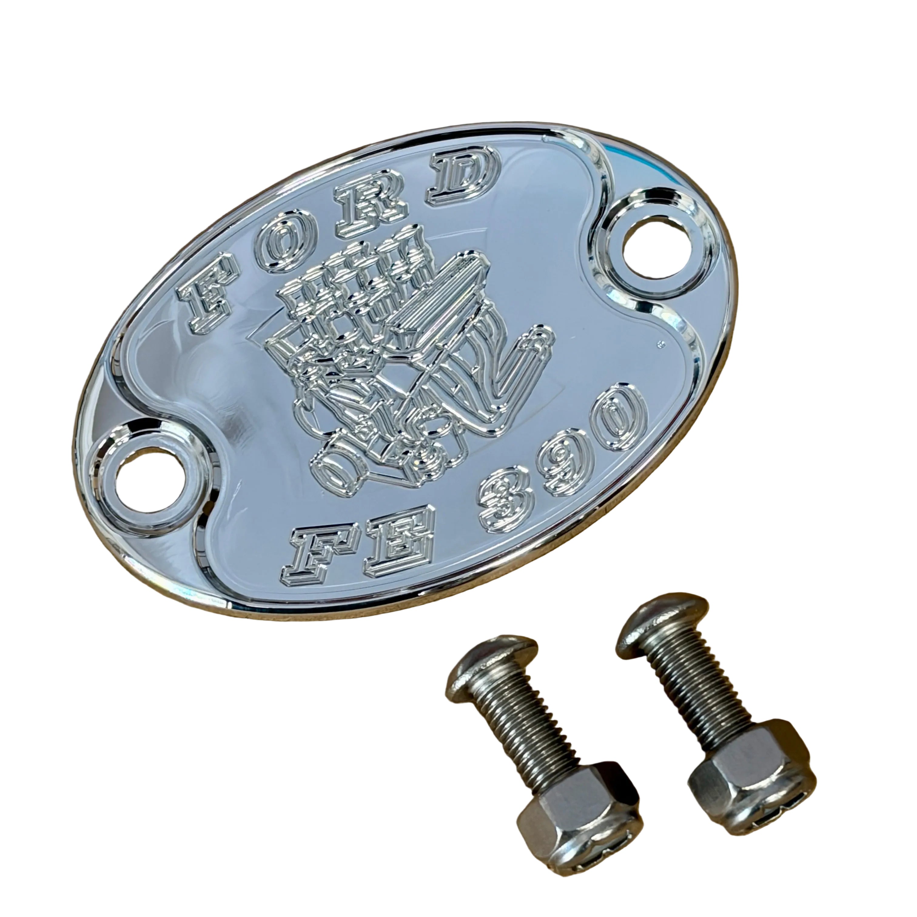 Mad4Metal Ford FE 390 Billet Aluminium Badge CNC Machined USA