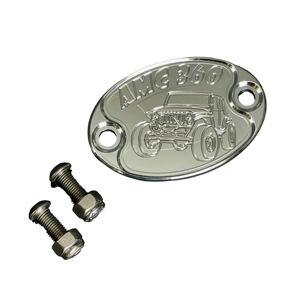Mad4Metal Jeep AMC 360 V8 Billet Aluminium Badge CNC Machined USA