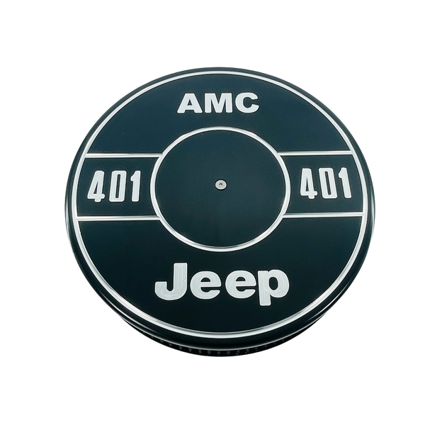 Benutzerdefinierte Gravur Luftreiniger Lid 14' Round Fits Jeep CJ AMC 401 V8 Motor