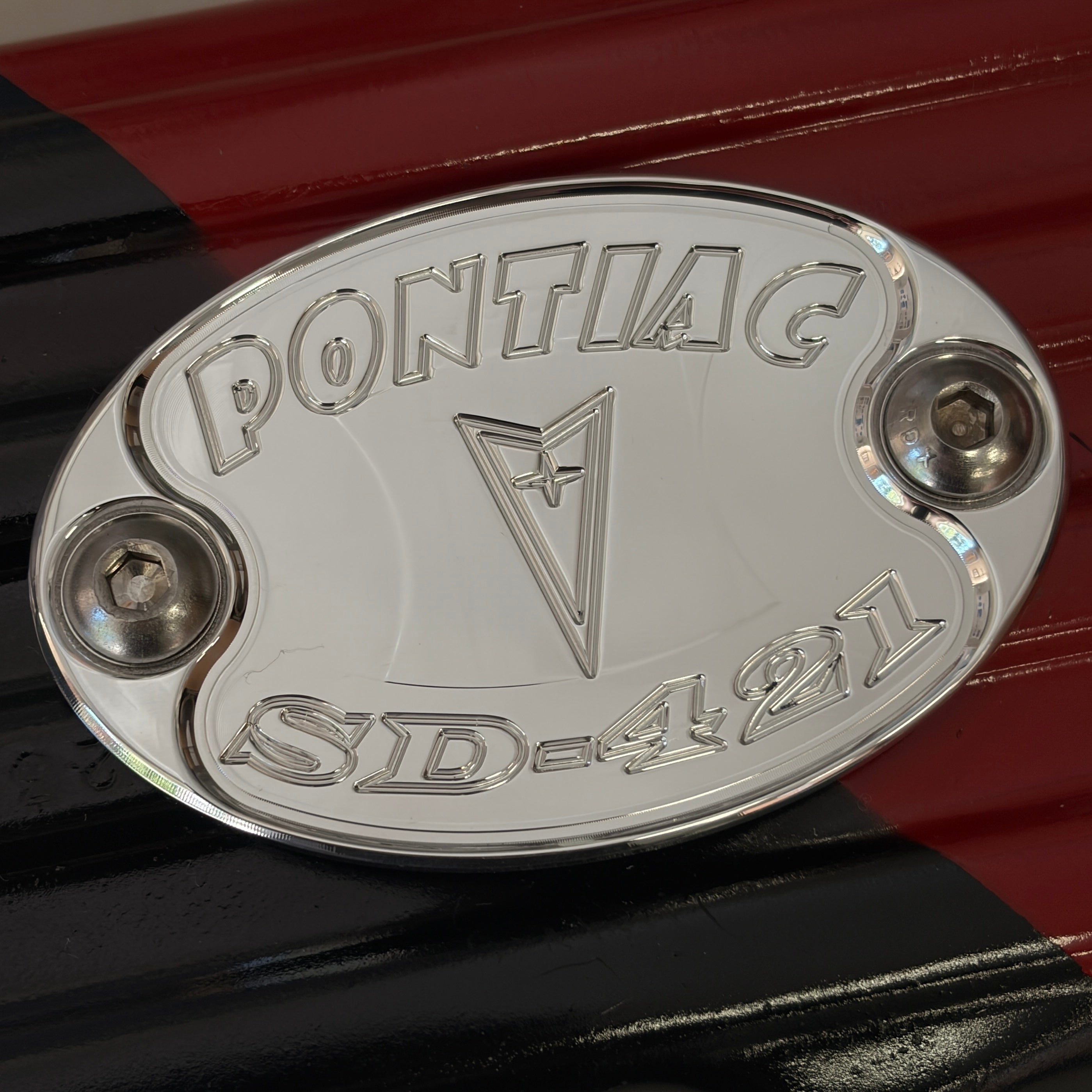 Mad4Metal Pontiac SD-421 Super Duty Billet Aluminium Badge CNC USA