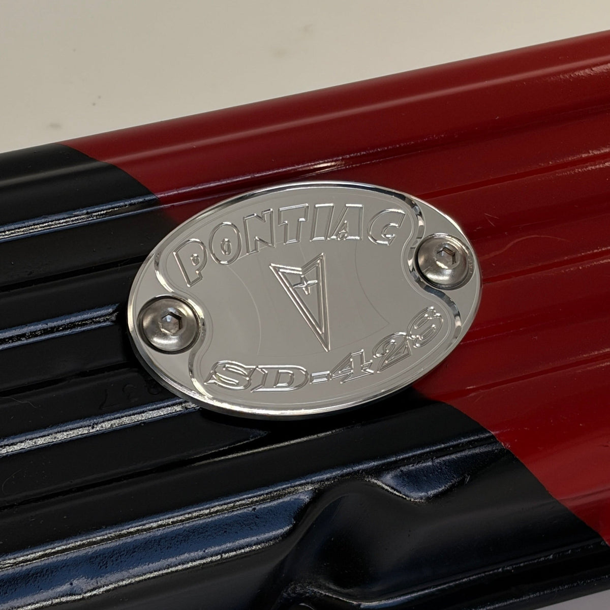Mad4Metal Pontiac 428 Super Duty Billet Aluminium Abzeichen Ventil Abdeckung USA