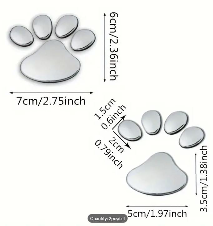 Auto Aufkleber Fenster-Bumpfkörper Cool Design Paw 3D Tierhund Katzenfußabdruck Dekal PVC