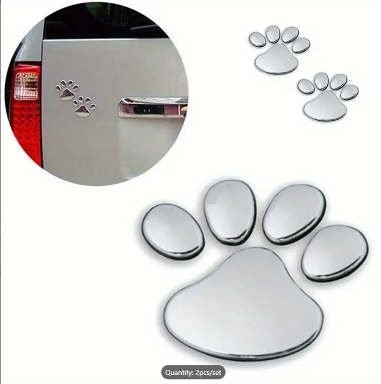 Auto Aufkleber Fenster-Bumpfkörper Cool Design Paw 3D Tierhund Katzenfußabdruck Dekal PVC