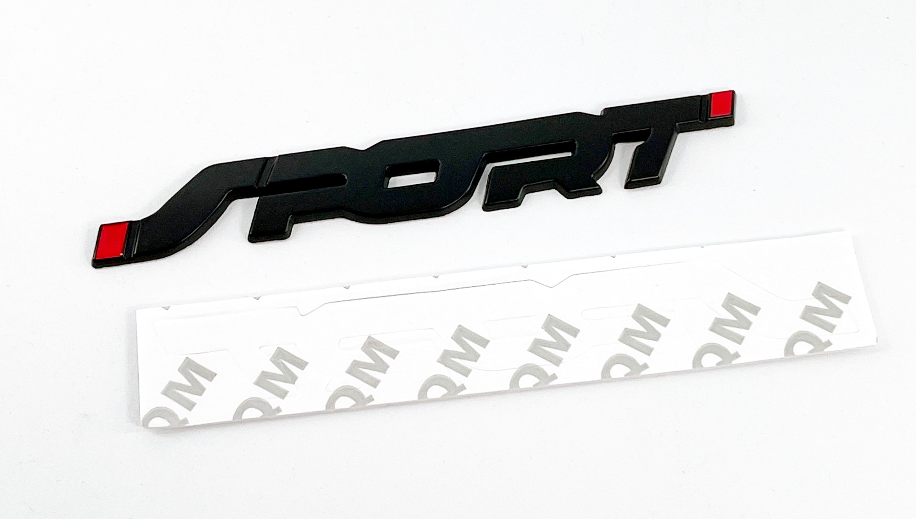 Schwarzes Trendy SPORT Symbol Automobil Decal Fahrzeug Metallic 3D Logo Stick auf Abzeichen