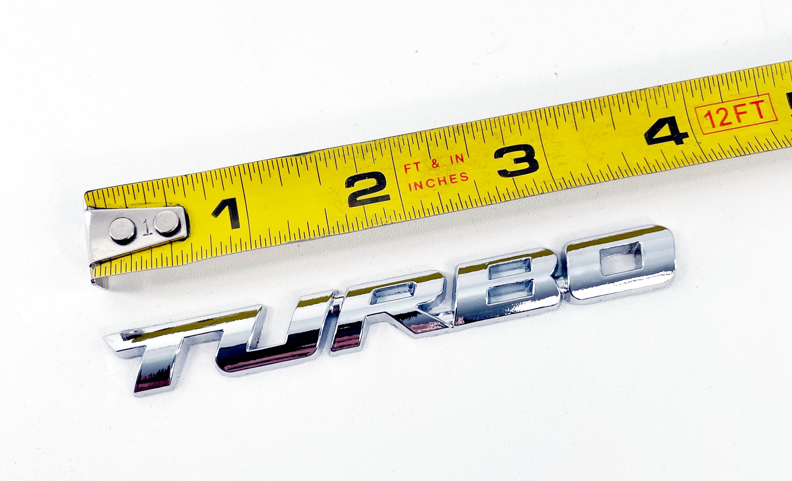 Chrome Trendy TURBO Symbol Automobil Decal Fahrzeug Metallic 3D Logo Stick auf Abzeichen