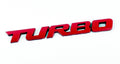 Rotes Trendy TURBO Symbol Automobil Decal Fahrzeug Metallic 3D Logo Stick auf Abzeichen