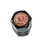 Set von 4 Black Anodized Machined Aluminium Valve Stem Caps 12 Gauge Reifenluftventil