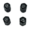 Set von 4 schwarzen eloxierten Aluminiumventil-Stemkappen Freiheitsstatue - amerikanische patriotische
