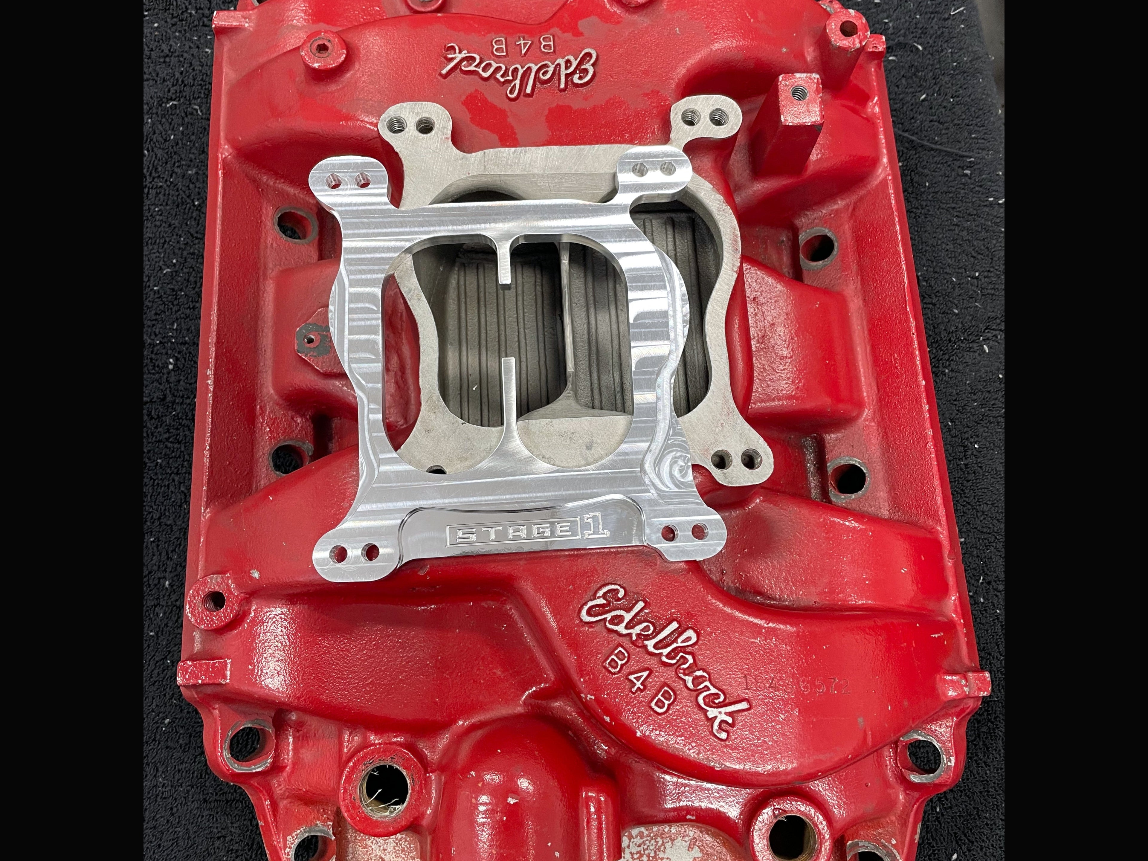 Vergaser-Spacer-Adapter 455 Buick Edelbrock B4B-Einlass zu Holley Stage1