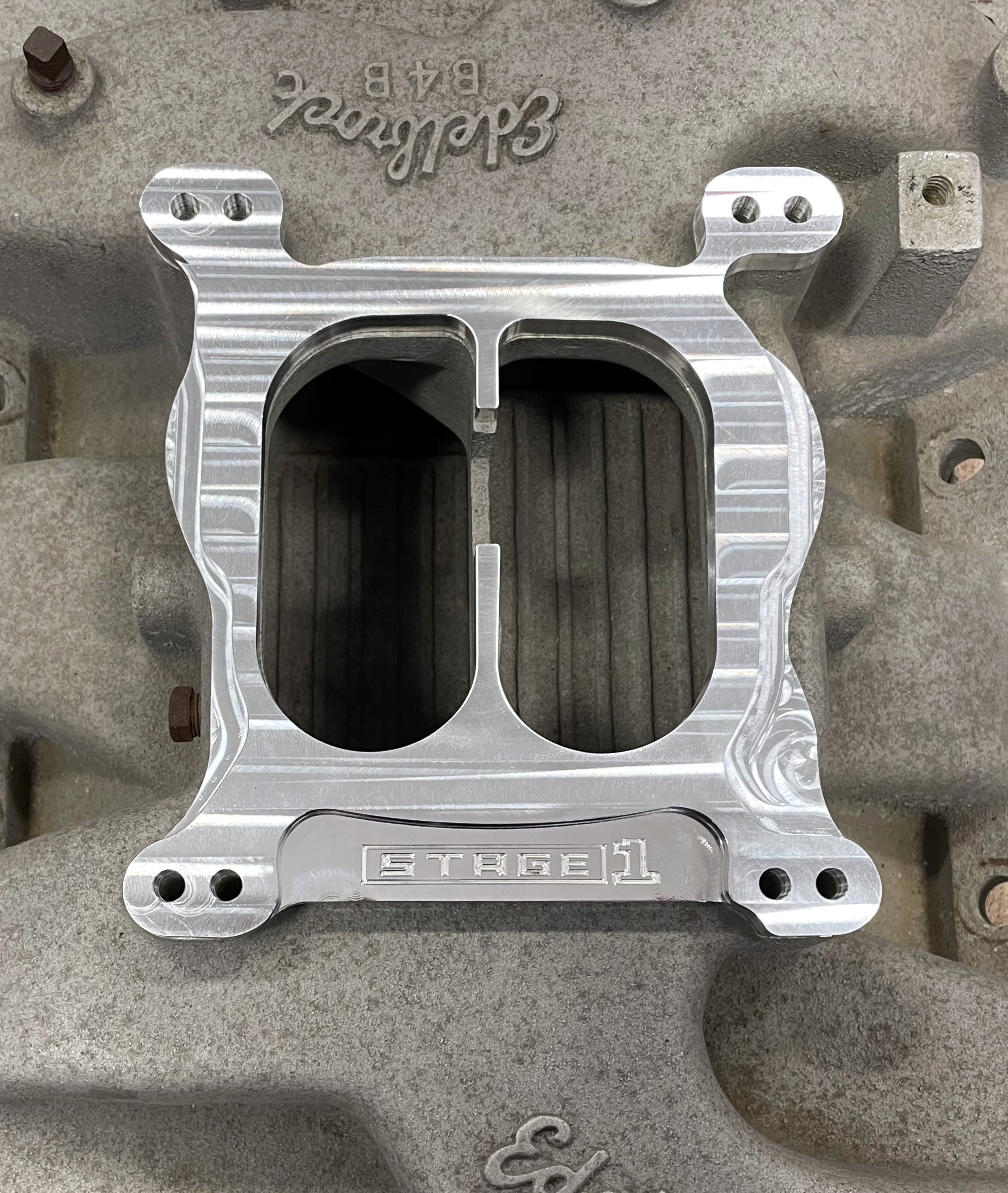 Vergaser-Spacer-Adapter 455 Buick Edelbrock B4B-Einlass zu Holley Stage2