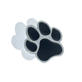 3D Chrome Dog Paw Print Car Decal - Metallic Pet Emblem für Fahrzeuge und Motorräder