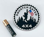 Sasquatch bewertet 4x4 Stick-on Fender Badge mit American Flag Fits Jeep 4x4