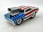 1966 Chevy Nova Muscle Machines Stars & Stripes 1:18 Maßstab Diecast Car - Sammlerstück