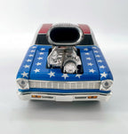 1966 Chevy Nova Muscle Machines Stars & Stripes 1:18 Maßstab Diecast Car - Sammlerstück