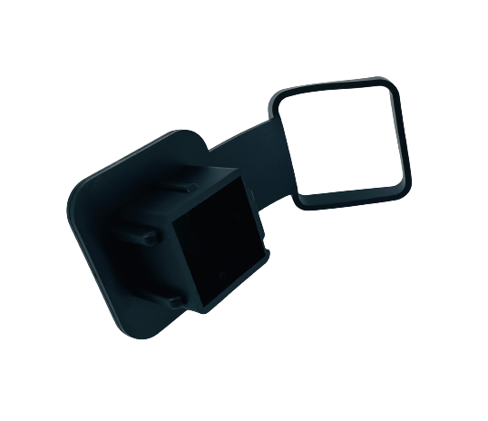 Hitch Cover Plug Cap 3' x 3' Black Rubber 4-Flat-Design für 2' Trailer Receiver